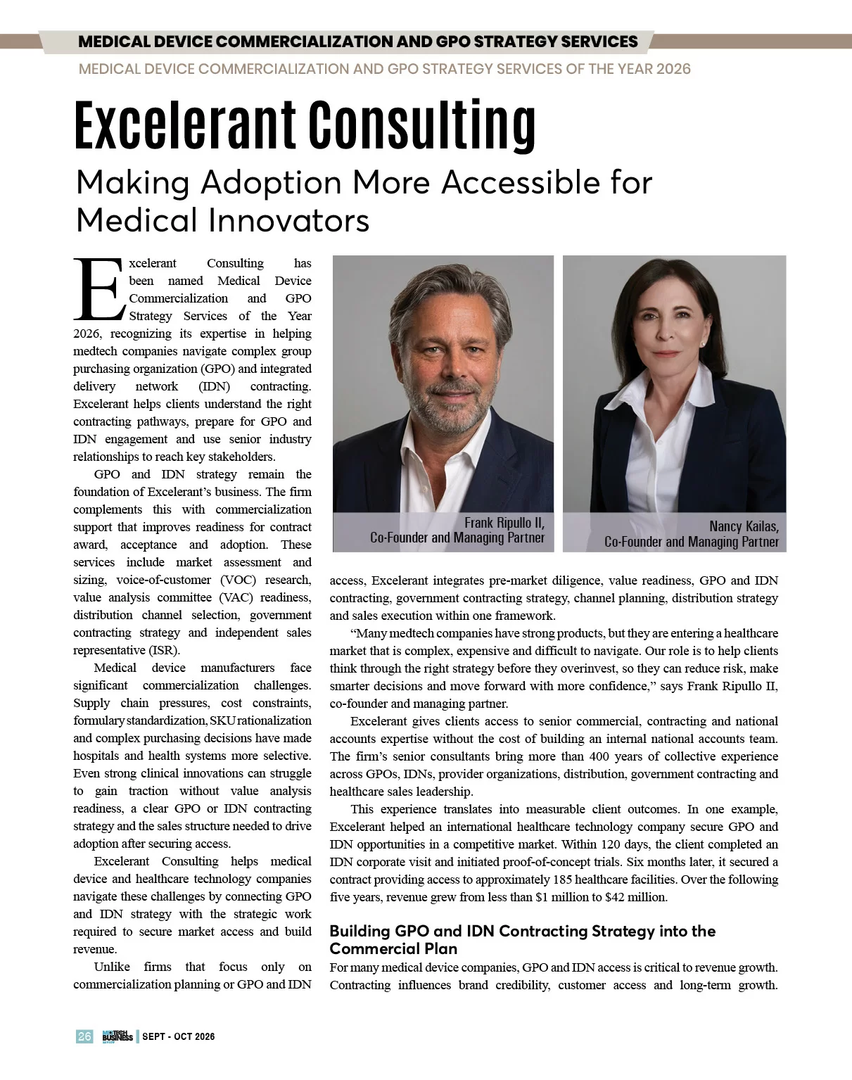 Commercialization and GPO Services | Med Tech Business Review